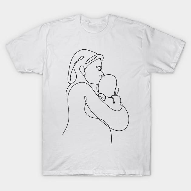 Women Day continuous drawing Line Art Minimalist T-Shirt by Twiri